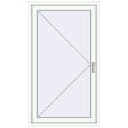 REHAU ENERGY-SAVING SYNEGO MD 800x1400 mm RAL 9016 Traffic white dwustronny