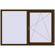 REHAU OPTIMUM EURO-DESIGN 70 1800x1200 mm DARK_OAK two-sided