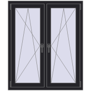 REHAU ENERGY-SAVING SYNEGO MD 1065x1250 mm BLACK_ULTI-MATT dwustronny