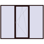 Okna skrzydłowe 2800x2200 mm REHAU OPTIMUM EURO-DESIGN 70 CHOCOLATE_BROWN dwustronny