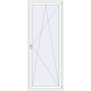 REHAU ENERGY-SAVING SYNEGO MD 870x2280 mm RAL 9016 Traffic white two-sided