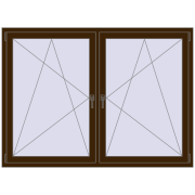 Okna skrzydłowe 1830x1295 mm REHAU ENERGY-SAVING SYNEGO MD DARK_OAK dwustronny