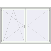 REHAU OPTIMUM EURO-DESIGN 70 1870x1350 mm RAL 9016 Traffic white two-sided