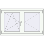 REHAU ENERGY-SAVING SYNEGO MD 1140x700 mm RAL 9016 Traffic white two-sided