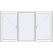 REHAU OPTIMUM EURO-DESIGN 70 2400x1400 mm RAL 9016 Traffic white two-sided