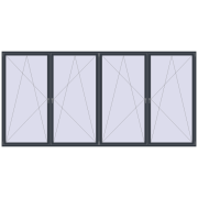 REHAU ENERGY-SAVING SYNEGO MD 4700x2300 mm ANTHRACITE_GREY_STRUKTURAL two-sided