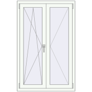 REHAU ENERGY-SAVING SYNEGO MD 900x1400 mm RAL 9016 Traffic white dwustronny