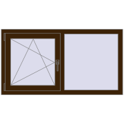 REHAU OPTIMUM EURO-DESIGN 70 1300x700 mm DARK_OAK two-sided