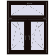 REHAU OPTIMUM EURO-DESIGN 70 1000x1300 mm BLACK_BROWN two-sided