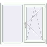 EPSILON OPTIMA 1050x1000 mm RAL 9016 Traffic white two-sided