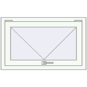 REHAU OPTIMUM EURO-DESIGN 70 890x545 mm RAL 9016 Traffic white two-sided