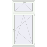 REHAU OPTIMUM EURO-DESIGN 70 900x1800 mm RAL 9016 Traffic white two-sided