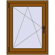 REHAU OPTIMUM EURO-DESIGN 70 650x850 mm GOLDEN OAK two-sided