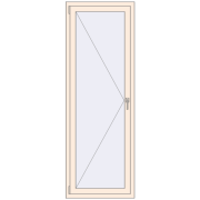 REHAU OPTIMUM EURO-DESIGN 70 700x2000 mm CREAME_WHITE_50L-2 two-sided