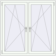 REHAU ENERGY-SAVING SYNEGO MD 1350x1370 mm BLACK_ULTI-MATT zewnętrzny