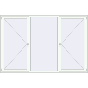 REHAU OPTIMUM EURO-DESIGN 70 2700x1800 mm RAL 9016 Traffic white two-sided