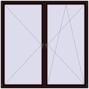 REHAU ENERGY-SAVING SYNEGO MD 2300x2300 mm CHOCOLATE_BROWN two-sided