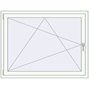 REHAU OPTIMUM EURO-DESIGN 70 1300x1000 mm RAL 9016 Traffic white two-sided