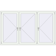 REHAU OPTIMUM EURO-DESIGN 70 2100x1300 mm RAL 9016 Traffic white two-sided