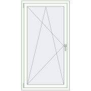 REHAU ENERGY-SAVING SYNEGO MD 900x1620 mm RAL 9016 Traffic white two-sided