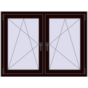 REHAU ENERGY-SAVING SYNEGO MD 1290x965 mm CHOCOLATE_BROWN dwustronny