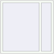 REHAU BRILLANT DESIGN 1200x1200 mm RAL 9016 Traffic white two-sided