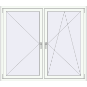 REHAU ENERGY-SAVING SYNEGO MD 1600x1400 mm BLACK_ULTI-MATT external