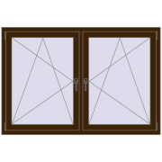 REHAU ENERGY-SAVING SYNEGO MD 1575x1070 mm DARK_OAK dwustronny