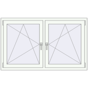 REHAU BRILLANT DESIGN 1440x870 mm RAL 9016 Traffic white two-sided