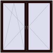 REHAU ENERGY-SAVING SYNEGO MD 2000x2000 mm CHOCOLATE_BROWN two-sided