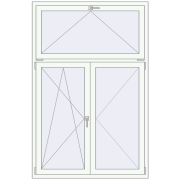 REHAU OPTIMUM EURO-DESIGN 70 1270x1930 mm RAL 9016 Traffic white two-sided