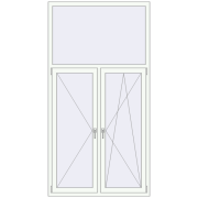 REHAU RENOVATION EURO 70 1200x2300 mm RAL 9016 Traffic white two-sided