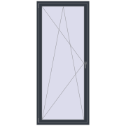 Okna skrzydłowe 1000x2350 mm KORSA BRILLANT DESIGN ANTHRACITE_GREY_STRUKTURAL dwustronny