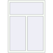REHAU OPTIMUM EURO-DESIGN 70 1000x1400 mm RAL 9016 Traffic white two-sided