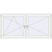 REHAU OPTIMUM EURO-DESIGN 70 1930x920 mm RAL 9016 Traffic white two-sided