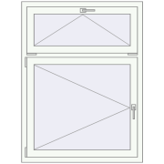 REHAU OPTIMUM EURO-DESIGN 70 980x1299 mm RAL 9016 Traffic white two-sided