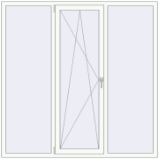 REHAU OPTIMUM EURO-DESIGN 70 1800x1800 mm RAL 9016 Traffic white two-sided
