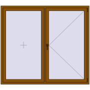 Okna skrzydłowe 1800x1600 mm KORSA ENERGY-SAVING REHAU SYNEGO MD