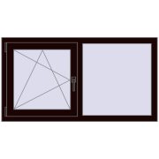 REHAU OPTIMUM EURO-DESIGN 70 1300x700 mm CHOCOLATE_BROWN dwustronny