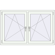 REHAU OPTIMUM EURO-DESIGN 70 1400x900 mm RAL 9016 Traffic white two-sided