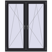 REHAU ENERGY-SAVING SYNEGO MD 1320x1535 mm BLACK_ULTI-MATT dwustronny REHAU ENERGY-SAVING SYNEGO MD 1320x1535 mm BLACK_ULTI-MATT dwustronny