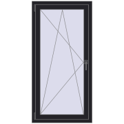 REHAU ENERGY-SAVING SYNEGO MD 745x1475 mm BLACK_ULTI-MATT two-sided
