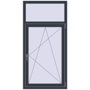 REHAU ENERGY-SAVING SYNEGO MD 800x1600 mm ANTHRACITE_GREY_STRUKTURAL two-sided
