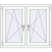 REHAU OPTIMUM EURO-DESIGN 70 1000x850 mm RAL 9016 Traffic white two-sided