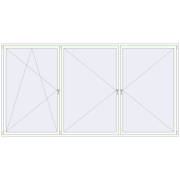 REHAU OPTIMUM EURO-DESIGN 70 4000x2100 mm RAL 9016 Traffic white two-sided