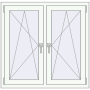 REHAU ENERGY-SAVING SYNEGO MD 1065x1040 mm BLACK_ULTI-MATT zewnętrzny