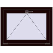 REHAU OPTIMUM EURO-DESIGN 70 850x550 mm CHOCOLATE_BROWN two-sided