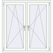 REHAU ENERGY-SAVING SYNEGO MD 1200x1235 mm DARK_OAK zewnętrzny