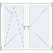 REHAU OPTIMUM EURO-DESIGN 70 1500x1400 mm GOLDEN OAK external