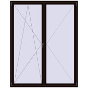 REHAU ENERGY-SAVING SYNEGO MD 1800x2300 mm BLACK_BROWN two-sided
